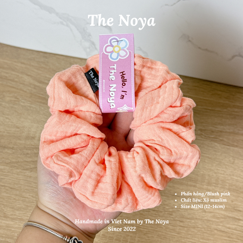[THỦ CÔNG] Dây Buộc Tóc Xô Trơn Size Mini Siêu Phồng 13-14cm The Noya