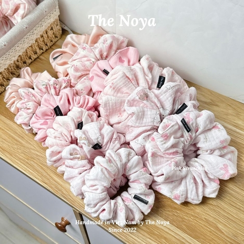 Pink Scrunchies - Dây buộc tóc handmade siêu phồng The Noya X23,X24,X25,D01,D02,ST18