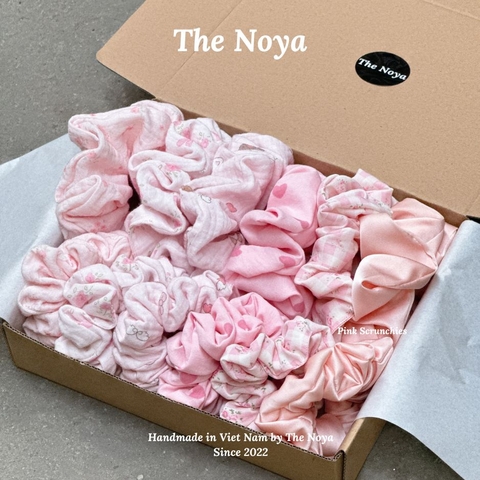 Pink Scrunchies - Dây buộc tóc handmade siêu phồng The Noya X23,X24,X25,D01,D02,ST18