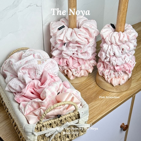 Pink Scrunchies - Dây buộc tóc handmade siêu phồng The Noya X23,X24,X25,D01,D02,ST18