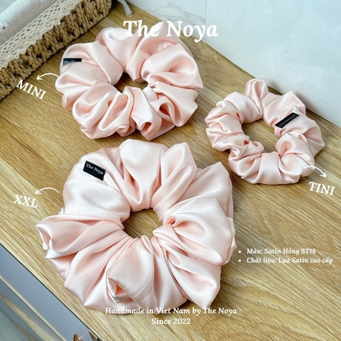 Pink Scrunchies - Dây buộc tóc handmade siêu phồng The Noya X23,X24,X25,D01,D02,ST18