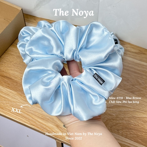 Blue Breeze Scrunchies - Dây buộc tóc siêu phồng handmade phi lụa by The Noya ST19