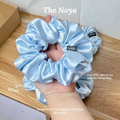Blue Breeze Scrunchies - Dây buộc tóc siêu phồng handmade phi lụa by The Noya ST19