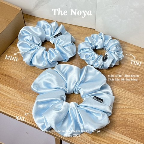 Blue Breeze Scrunchies - Dây buộc tóc siêu phồng handmade phi lụa by The Noya ST19