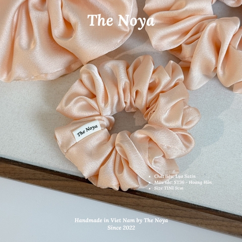 Dây buộc tóc scrunchies Hoàng Hôn lụa satin mềm mại siêu phồng handmade by The Noya ST36