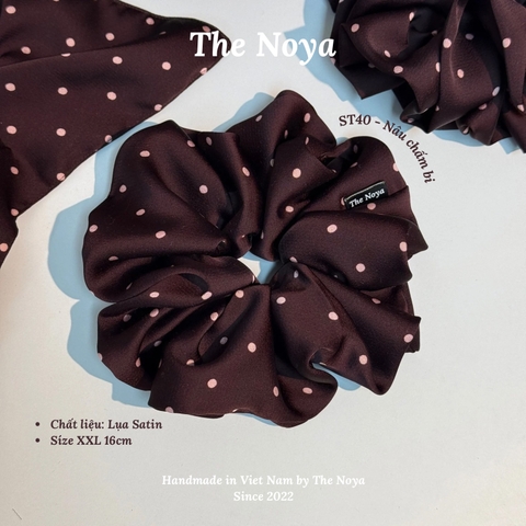 Dây buộc tóc scrunchies lụa satin handmade by The Noya ST40