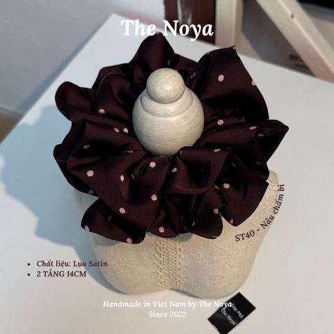 Dây buộc tóc scrunchies lụa satin handmade by The Noya ST40