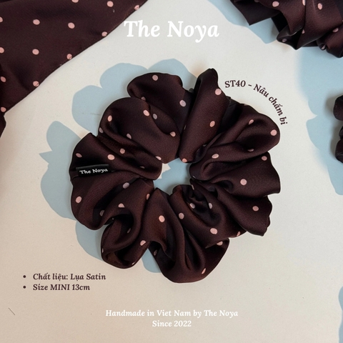 Dây buộc tóc scrunchies lụa satin handmade by The Noya ST40
