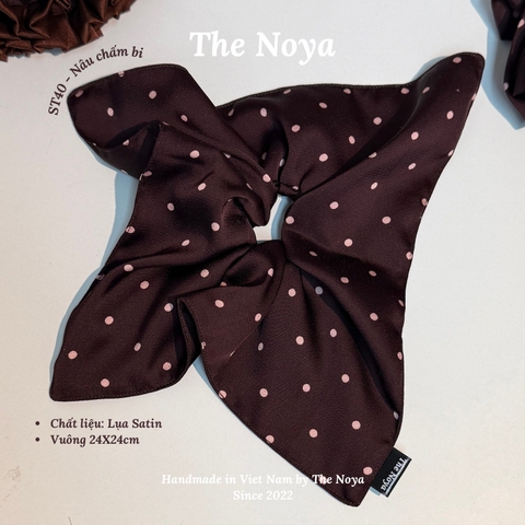 Dây buộc tóc scrunchies lụa satin handmade by The Noya ST40
