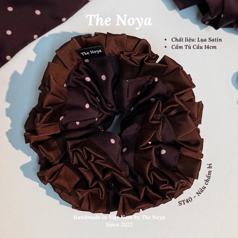 Dây buộc tóc scrunchies lụa satin handmade by The Noya ST40