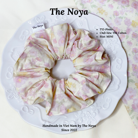Pinka-Dây buộc tóc handmade mí viền by The Noya T12