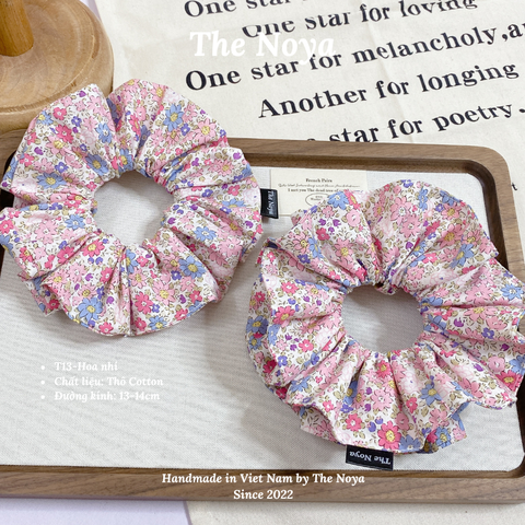Hoa Nhí - Dây buộc tóc handmade hoạ tiết lạ The Noya T13