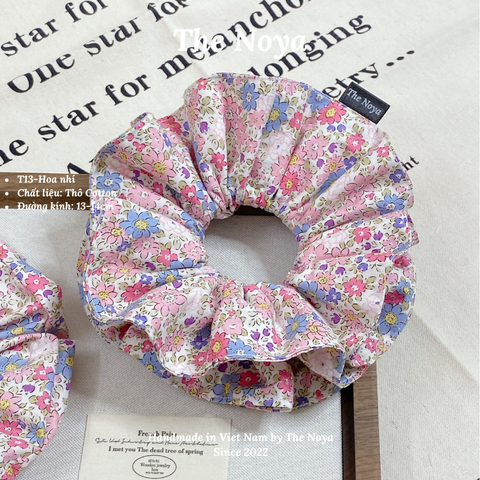 Hoa Nhí - Dây buộc tóc handmade hoạ tiết lạ The Noya T13