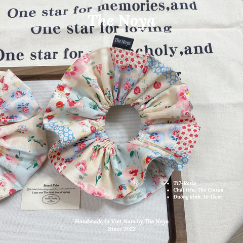 Rosie - Dây buộc tóc handmade hoạ tiết lạ mix nhiều màu by The Noya T17