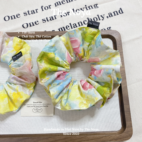 AURA - Dây buộc tóc handmade hoạ tiết mix by The Noya T18