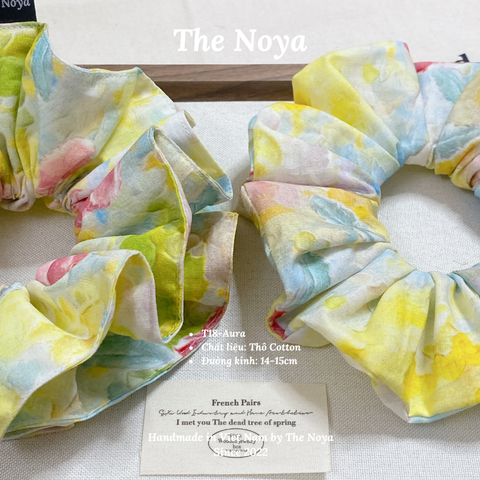 AURA - Dây buộc tóc handmade hoạ tiết mix by The Noya T18