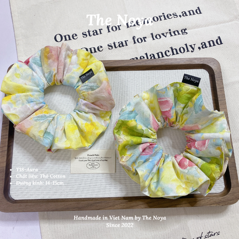 AURA - Dây buộc tóc handmade hoạ tiết mix by The Noya T18