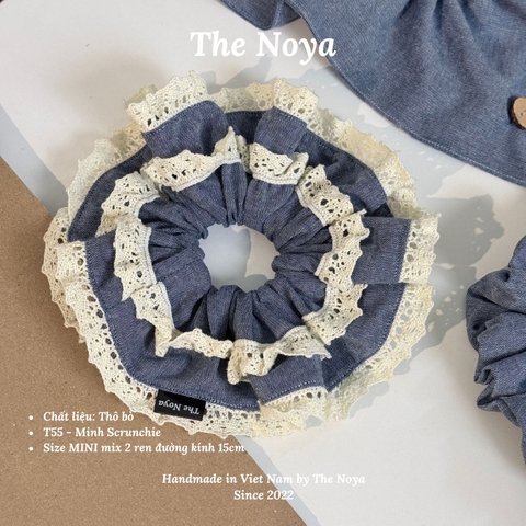 [Có BIGSIZE] Scrunchies handmade BASIC chất thô bò mềm mại by The Noya T55