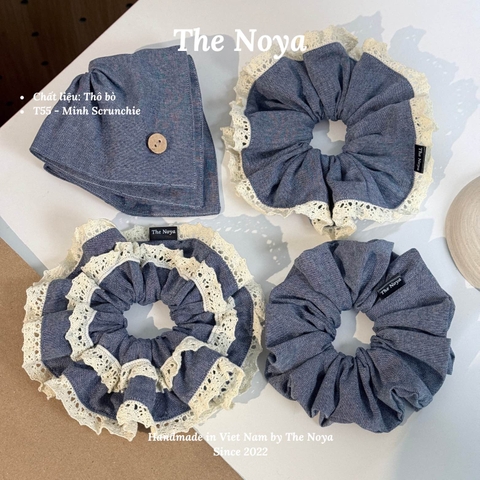 [Có BIGSIZE] Scrunchies handmade BASIC chất thô bò mềm mại by The Noya T55