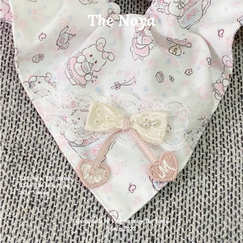 Scrunchies handmade nhiều kiểu hoạ tiết Thỏ Hoa Hồng mềm mại by The Noya T56