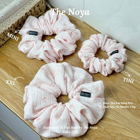 Pink Scrunchies - Dây buộc tóc handmade siêu phồng The Noya X23,X24,X25,D01,D02,ST18