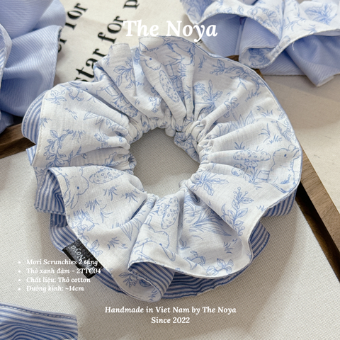 Mori Scrunchies - Dây buộc tóc 2 tầng handmade thủ công vintage The Noya