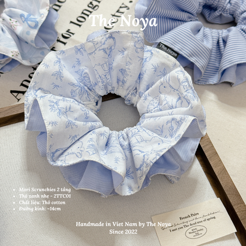 Mori Scrunchies - Dây buộc tóc 2 tầng handmade thủ công vintage The Noya