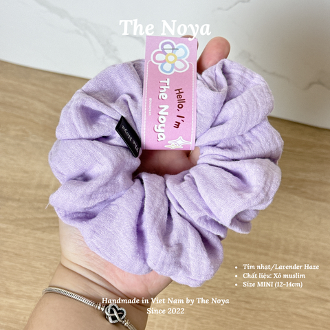 [THỦ CÔNG] Dây Buộc Tóc Xô Trơn Size Mini Siêu Phồng 13-14cm The Noya