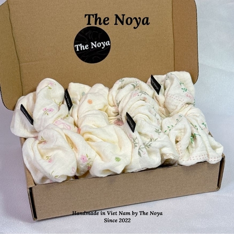 Dây buộc tóc Scrunchies chất xô muslin 2 lớp handmade by The Noya