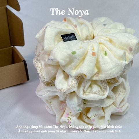 Dây buộc tóc Scrunchies chất xô muslin 2 lớp handmade by The Noya