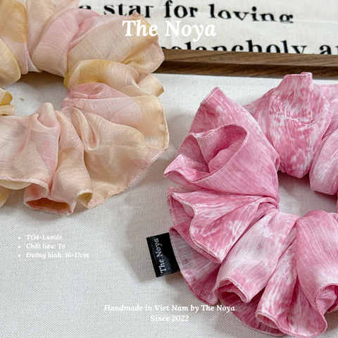 [LIMITED] Lumée scrunchies màu loang form to may mí viền đẹp handmade by The Noya TO4