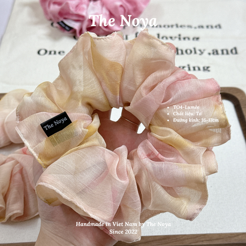 [LIMITED] Lumée scrunchies màu loang form to may mí viền đẹp handmade by The Noya TO4