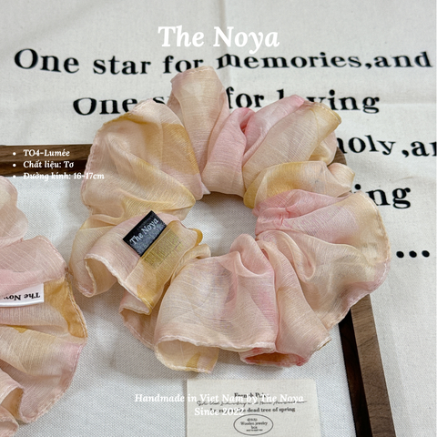 [LIMITED] Lumée scrunchies màu loang form to may mí viền đẹp handmade by The Noya TO4