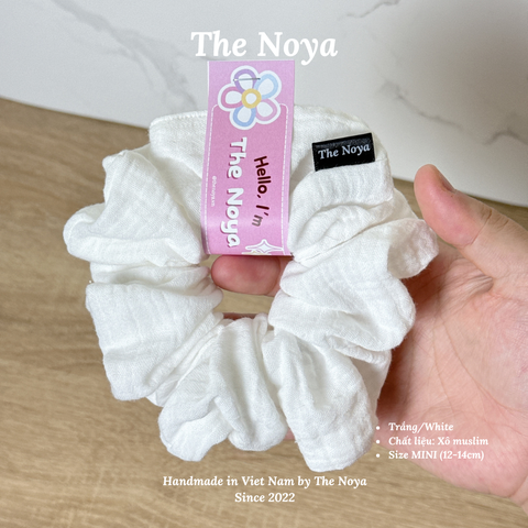 [THỦ CÔNG] Dây Buộc Tóc Xô Trơn Size Mini Siêu Phồng 13-14cm The Noya