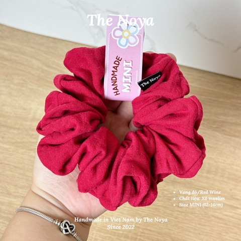 [THỦ CÔNG] Dây Buộc Tóc Xô Trơn Size Mini Siêu Phồng 13-14cm The Noya