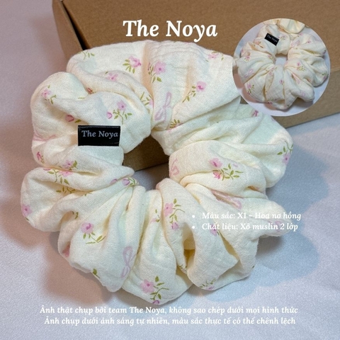 Dây buộc tóc Scrunchies chất xô muslin 2 lớp handmade by The Noya