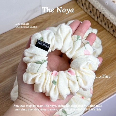 X14 - Dây buộc tóc scrunchies Xô Muslin 2 lớp handmade by The Noya