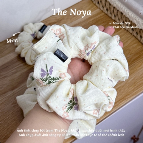 X15 - Dây buộc tóc scrunchies Xô Muslin 2 lớp handmade by The Noya