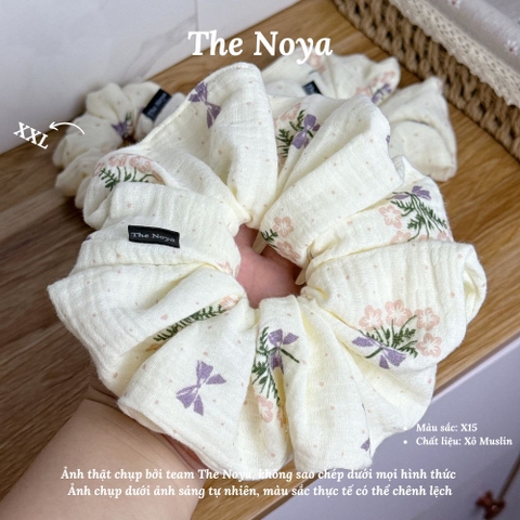 X15 - Dây buộc tóc scrunchies Xô Muslin 2 lớp handmade by The Noya
