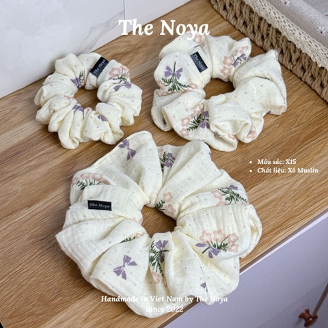 X15 - Dây buộc tóc scrunchies Xô Muslin 2 lớp handmade by The Noya