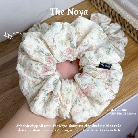 X16 - Dây buộc tóc scrunchies Xô Muslin 2 lớp handmade by The Noya
