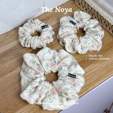 X16 - Dây buộc tóc scrunchies Xô Muslin 2 lớp handmade by The Noya