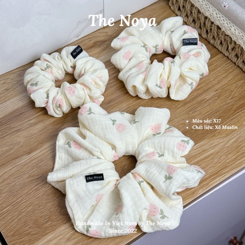 X17 - Dây buộc tóc scrunchies Xô Muslin 2 lớp handmade by The Noya