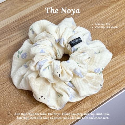 X18 - Dây buộc tóc scrunchies Xô Muslin 2 lớp handmade by The Noya