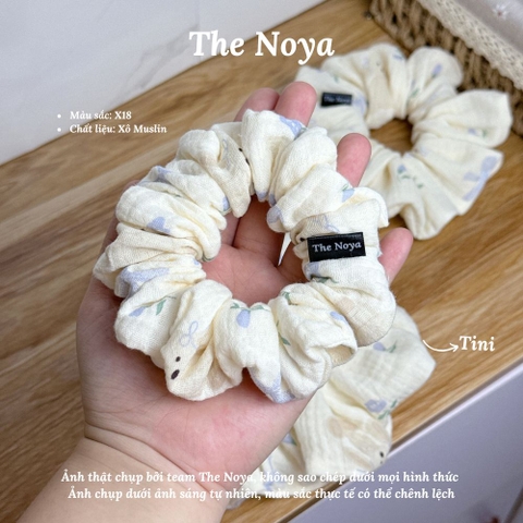 X18 - Dây buộc tóc scrunchies Xô Muslin 2 lớp handmade by The Noya