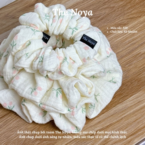 X19 - Dây buộc tóc scrunchies Xô Muslin 2 lớp handmade by The Noya