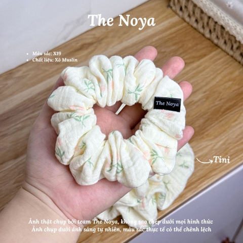 X19 - Dây buộc tóc scrunchies Xô Muslin 2 lớp handmade by The Noya