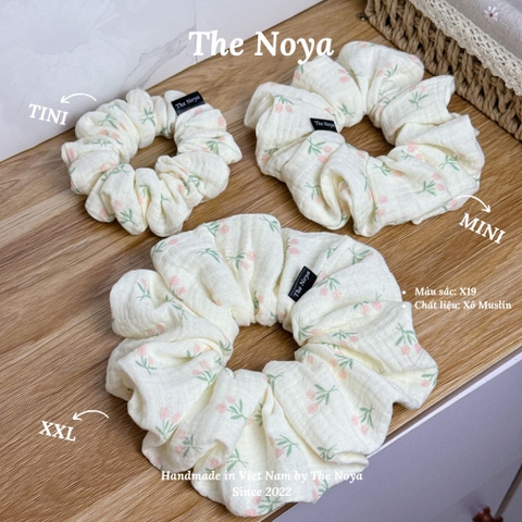 X19 - Dây buộc tóc scrunchies Xô Muslin 2 lớp handmade by The Noya