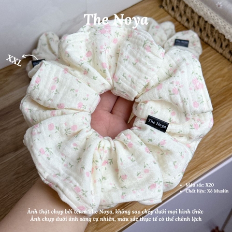 X20 - Dây buộc tóc scrunchies Xô Muslin 2 lớp handmade by The Noya