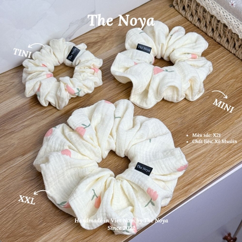 X21 - Dây buộc tóc scrunchies Xô Muslin 2 lớp handmade by The Noya